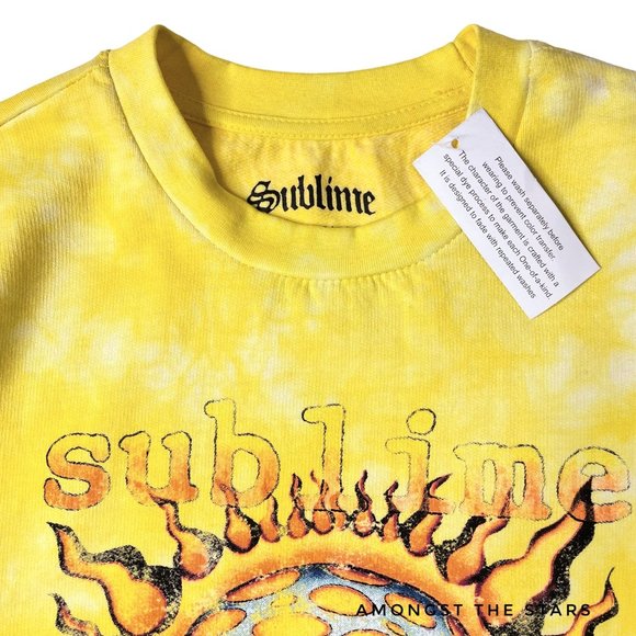 Urban Outfitters Sublime Long Beach Yellow Tie Dye Oversized Sweatshirt - Picture 4 of 8